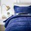 2020 amazon hot sale home textile  Ultra-Soft knife edge box quilted micro minky flannel  comforter set luxury