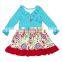Dress Designs Teenage Girls Thick Material Flower One Piece Kids Winter Dress Girls