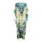2019 New Bohemian Printed V-Neck Half Sleeve Summer Beach Dress Green Cotton Tunic Women Beachwear Midi Dress Robe de plage
