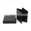 Customized PU Faux Leather Folding Storage Ottoman with air hole  cube Foot Rest Stool Seat Black Living room furniture