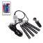 Car RGB LED Strip Light 4pcs LED Strip Lights 16 Colors Car Styling Decorative