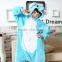 2016 hot sale item super soft&warm animal onesie kids fleece pajamas