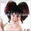 cheap halloween party black and red highlights wigs