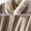 Ladies Winter Sheep Skin Leather Long Coat with Fur
