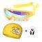 Swimming Goggles with Cap Ear Plug Nose Clip Professional Boys Girls Swim Eyewear Kids Diving Mask Swim Glasses