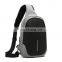 Factory Wholesale Lightweight Man, Chest Bag Multifunction Cell Phone Shoulder Bag Usb Men Sling Bag/