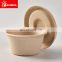 Sunkea food grade packaging lunch bamboo fiber bowl