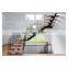 New arrival Indoor modern design steel wood prefabricated floating stairs