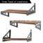 Rustic Set of 3 Black Wall Mounted Floating Wood Shelves Wood for Wall
