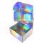 Custom logo corrugated colorful holographic mailing boxes cutting die fold paper tuck top box