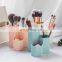 ABS triple cosmetic pen holder plastic makeup organizer brush display holder