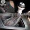 Car Accessories Interior Shift Knob Leather Boots , Red Stitch Black SUEDE SHIFT BOOT FOR M/T MANUAL SHIFT GEAR COVER