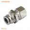 PMF bulkhead metal pneumatic fitting joint hose connector female thread pt npbt 1/8 1/4 3/4