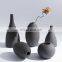 Modern Wedding Hotel Decor Porcelain Flowers Vases Black Ceramic Nordic Vase Black Gift Home Decorative