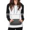 New design Raglan sleeve Printing logo two tone multi colors pullover hoodies sweatshirts for women ladies jumper with hood