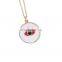 2022 New Women's Gold Jewelry Bohemian Eye Necklace Personalized Oil Dripping Stainless Steel Necklace Ins Clavicle Chain N902