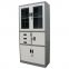Home Office Steel File Cabinet With Safe Box Double Door Cupboard Cabinet With 3 Drawers And Strongbox
