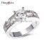 Jewelry Finding Top Quality Proposal Design Cubic Zircon Main Stone Engagement Ring