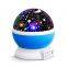 Indoor decor romantic design USB or battery powered dream rotating LED kids star starry led night light projector