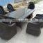 Fancy Outdoor Furniture rattan coffee table set wicker coffee table design