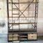 Antique Metal Shelf Industrial Furniture Reclaimed Wooden Bookself                        
                                                Quality Choice