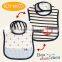 Japanese wholesale products high quality cute and new design reversible bibs for baby cute marine pattern