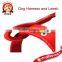1.0mm wide Red Color with Smile Pattern Dog Leashes and Dog Harnesses