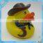 Classic yellow rubber ducks for kids bathing with cap