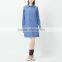 2015 fashion high quality New Women Denim Dress Plus Size Washed Loose long Sleeve Jeans Dresses For Ladies                        
                                                Quality Choice