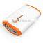 Oval Power Bank With LED Flashlight and Power Indicator 6600mAh