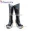 Black color Metal Wedge heel genuine leather women high heel boots