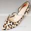 Horse hair suede Leather Wholesale flat shoes 2015 for woman