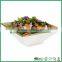 bamboo salad bowl set with serving spoon and fork, wooden fruit bowl