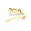 fashionable leaf shape alloy enamel crystal hair clip