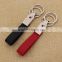 Custom concise red leather keychain/blank key chain leather with logo                        
                                                                                Supplier's Choice