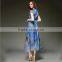 Top Silk Printed Fabric Lady's Long Dresses Casual Clothing Slim Party Dresses
