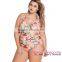 Orange Plus Size push up girls monokini wholesale plus size swimwear