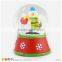 Resin Dog Statues Mini Crystal Snow Globe Water Ball for Christmas Decoration