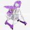 EN14988 approved space saving easy folding plastic high chair for baby kids feeding