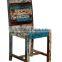 INDIA COLORFUL ROSEWOOD DINING CHAIR , Multi Color DISTRESSED DINING CHAIR