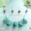 Multicolor Turquoise Nugget Beaded Necklace,Fashion Chunky Turquoise Bead Necklace