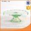 Colorful decorative pattern on glass milk cake stand