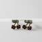 2015 Newest Fashion Gold Metal Cherry Rhinestone Earring and Necklace Set