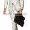 Tailor Made to Measure White Stripe Cashmere Wool Men's Suit