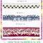 Navy Wool Gold Metallic Thread Colorful Eyelash Braided Trim