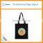 Black and white simple logo Ecological cotton canvas tote bags                        
                                                                                Supplier's Choice