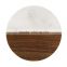 2016 Natural Marble&Wood Combined Chopping Dinnerware Round Cheese Cutting Board