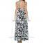Swell Tropic Waves V-dipped Neckline Maxi Dress Fashion Long Dress 2016