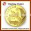 2015 new design metal plain gold coins producer