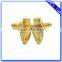 Factory Custom Made Engraved Bronze Gold Silver Cufflink